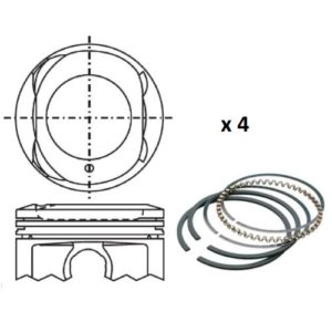 Toyota Avensis, Camry 2AZ-FE pistons and rings set