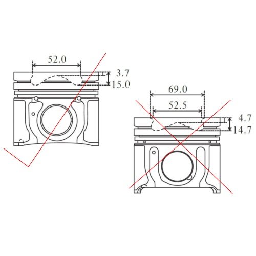 Hyundai D4CB piston identification